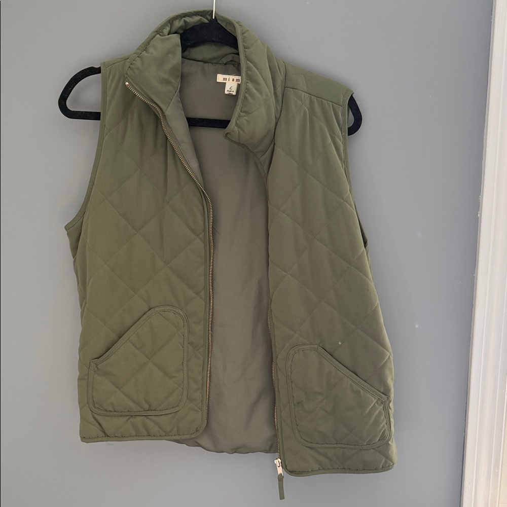 Miami Olive Quilted Vest